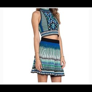 Torn by Ronny Kobo jacquard mini skirt